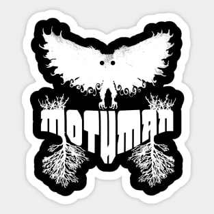 Mothman West Virginia Wing Humanoid Moth Retro Vintage All White Sticker